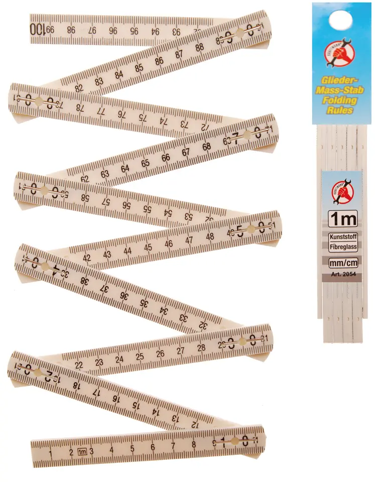 metr 1 m skládací plastový, FIBERGLAS (BGS102054)