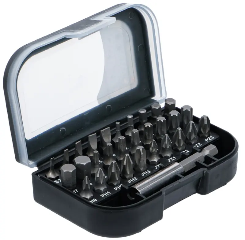 Bity 1/4" Kraftmann PL, PH, PZ, Torx, Inbus, držák. (Sada 32 dílů). BGS 2082 (BGS1020820)