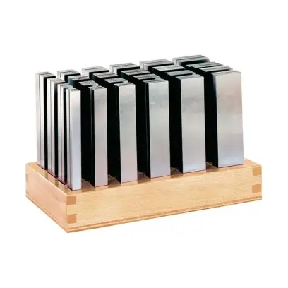 Paralelné podložky 150 mm AMF 75648 na drevenom stojane. Super precízne (EDE33750007)