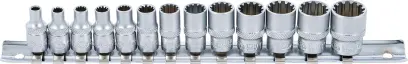 Nástrčné hlavice 1/4" 4,5 ÷ 14 mm GEARLOCK. (Sada 13 dielov). BGS 2150 (BGS102150)