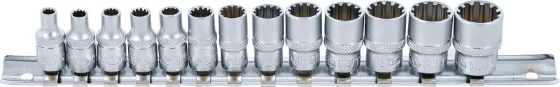 Nástrčné hlavice 1/4" 4,5 ÷ 14 mm GEARLOCK. (Sada 13 dielov). BGS 2150 (BGS102150)