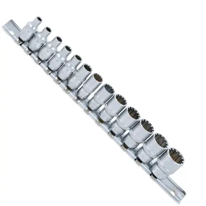 Nástrčné hlavice 1/4" 4,5 ÷ 14 mm GEARLOCK. (Sada 13 dielov). BGS 2150 (BGS102150)