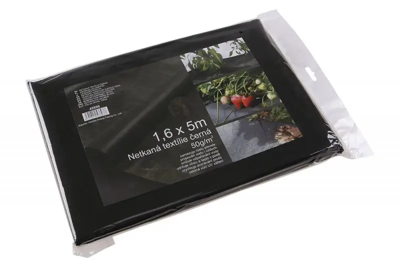 Netkaná textílie 1.6x5M černá 50g/m2 (L45550)