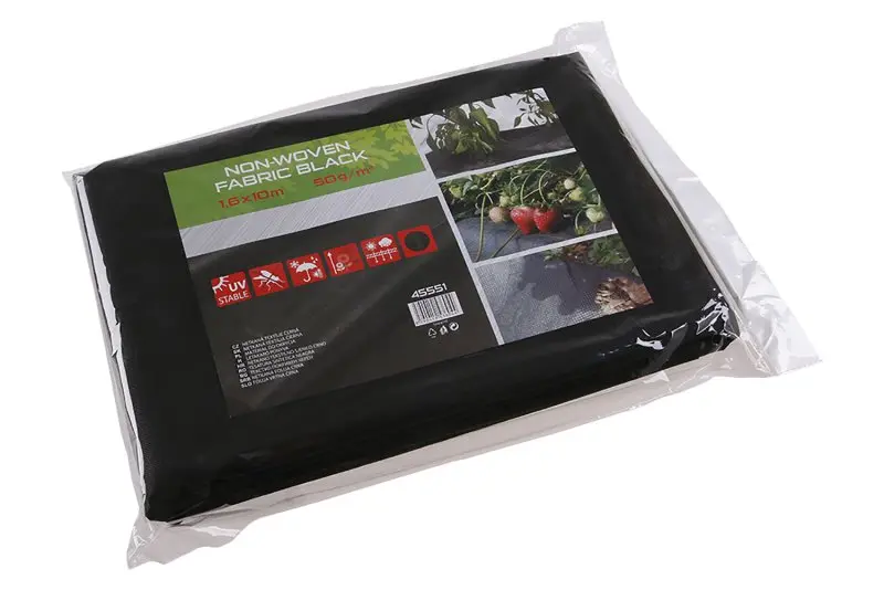 Netkaná textília 1.6x10m čierna 50g/m2, Levior 45551 (L45551)