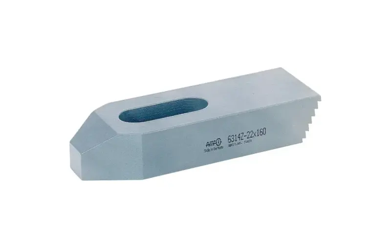 Upínacia príložka 9x60 mm AMF70367, zrazený a drážkovaný koniec, nastaviteľná skrutka, DIN 6314 Z (EDE33900009)