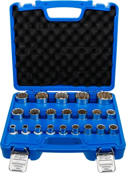 Nástrčné hlavice 1/2" 12hranné 8 ÷ 36 mm. (Sada 21 ks). BGS 2267 (BGS102267)