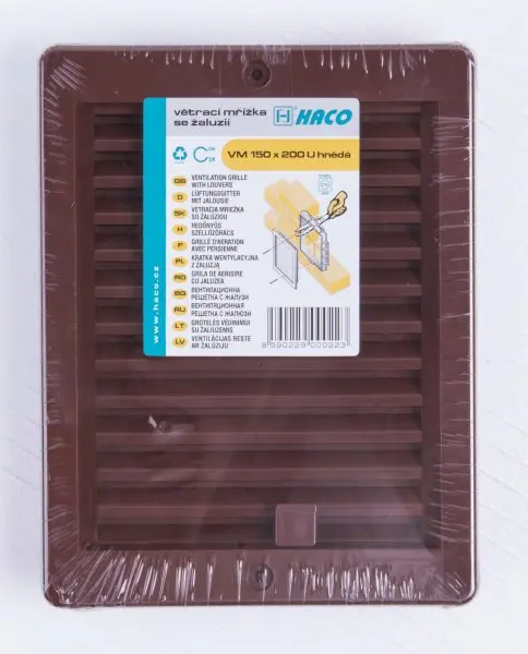 Mřížka větrací 150x150mm H/žaluzie (D) (L47041)