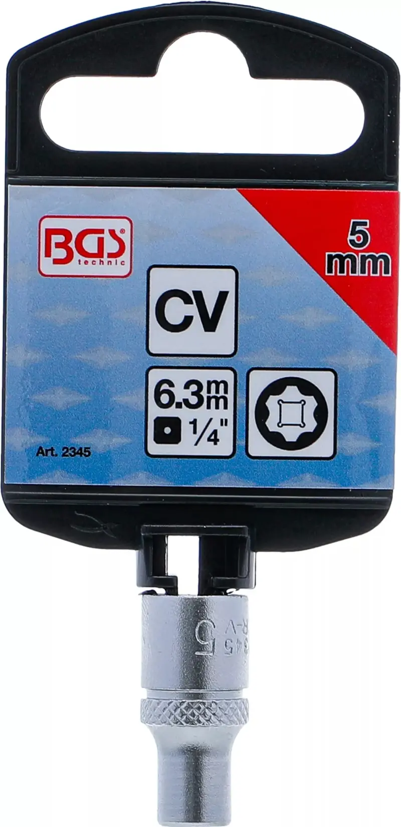 Nástrčná hlavice 1/4" 5 mm BGS102345, Super Lock (BGS102345)