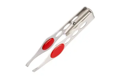 Pinzeta z nehrdzavejúcej ocele 95 mm s LED svetlom (L50005)