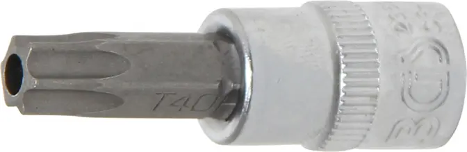 Zástrčná bitová hlavice 1/4" T 40 BGS102363 s vrtáním (BGS102363)