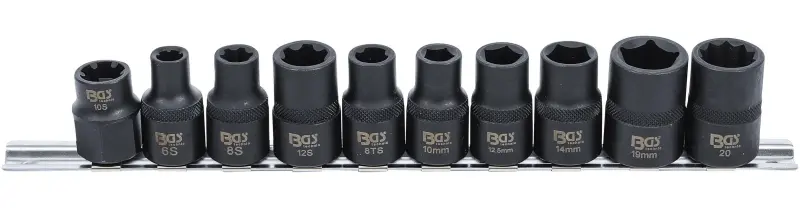 Nadstavce 3-5-6-10 hranné BGS102560 Sada 10 dielov (BGS102560)