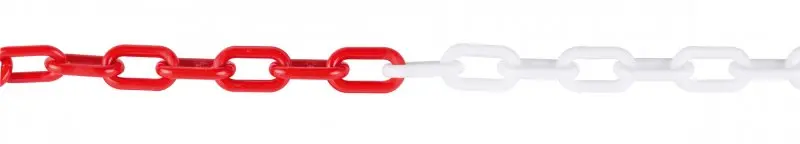 Řetěz plastový 6mm/25m červeno-bílý (L51450)