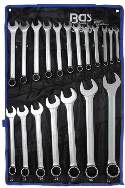Očkoploché klíče 8 ÷ 32 mm BGS1030500. DIN 3113A. Sada 19 dílů v tašce (BGS1030500)