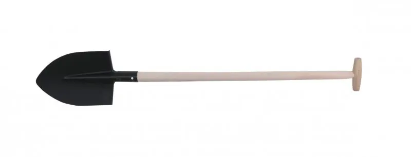 Rýč špičatý černý s násadou T (6-1019) (L61097)