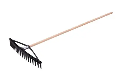 Hrable plastové s násadou 160cm, 16 kolíkov, Levior 61141 (L61141)
