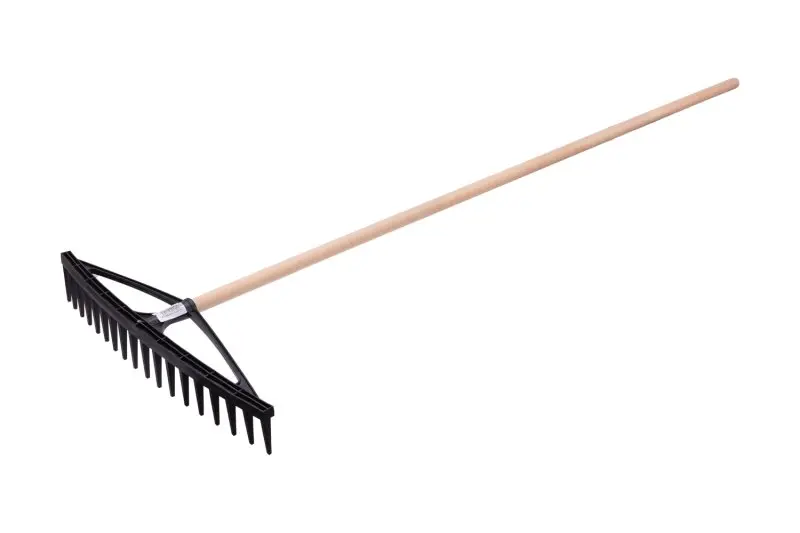Hrable plastové s násadou 160cm, 16 kolíkov, Levior 61141 (L61141)
