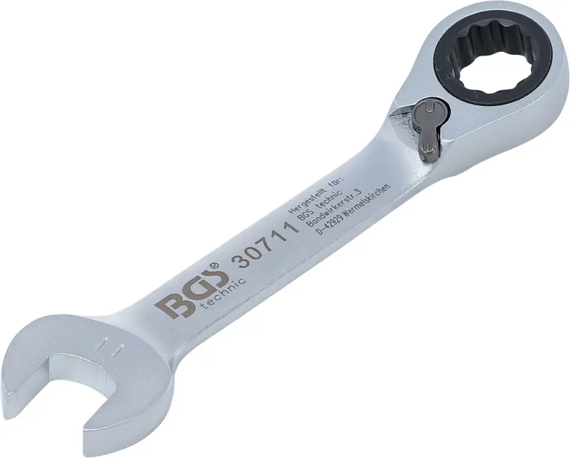 BGS 30711 Očkoplochý kľúč 11 mm s račňou, extra krátky (BGS1030711)