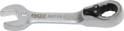 BGS 30715 Očkoplochý kľúč 15 mm s račňou, extra krátky (BGS1030715)