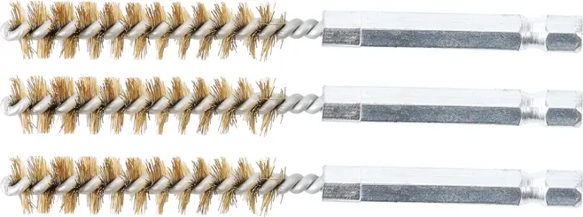 Mosazné kartáče pr. 10 mm BGS103078-10-M, upínání 1/4", 3 ks (Sada BGS 3078) (BGS103078-10-M)