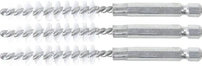 Nylonové kartáče pr. 10 mm BGS103078-10-N, upínání 1/4", 3 ks (Sada BGS 3078) (BGS103078-10-N)