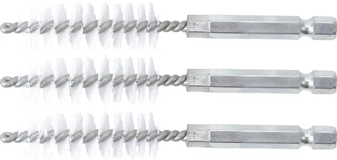 Nylonové kartáče pr. 14 mm BGS103078-14-N, upínání 1/4", 3 ks (Sada BGS 3078) (BGS103078-14-N)