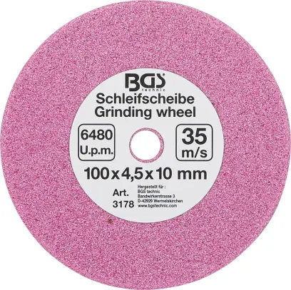 BGS 3178 Brúsny kotúč 100 x 4,5 x 10 mm pre brúsku pílových reťazí BGS (BGS103178)