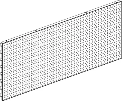 Zadný panel s otvormi 20x100cm EUR !OBJ! (L81328)