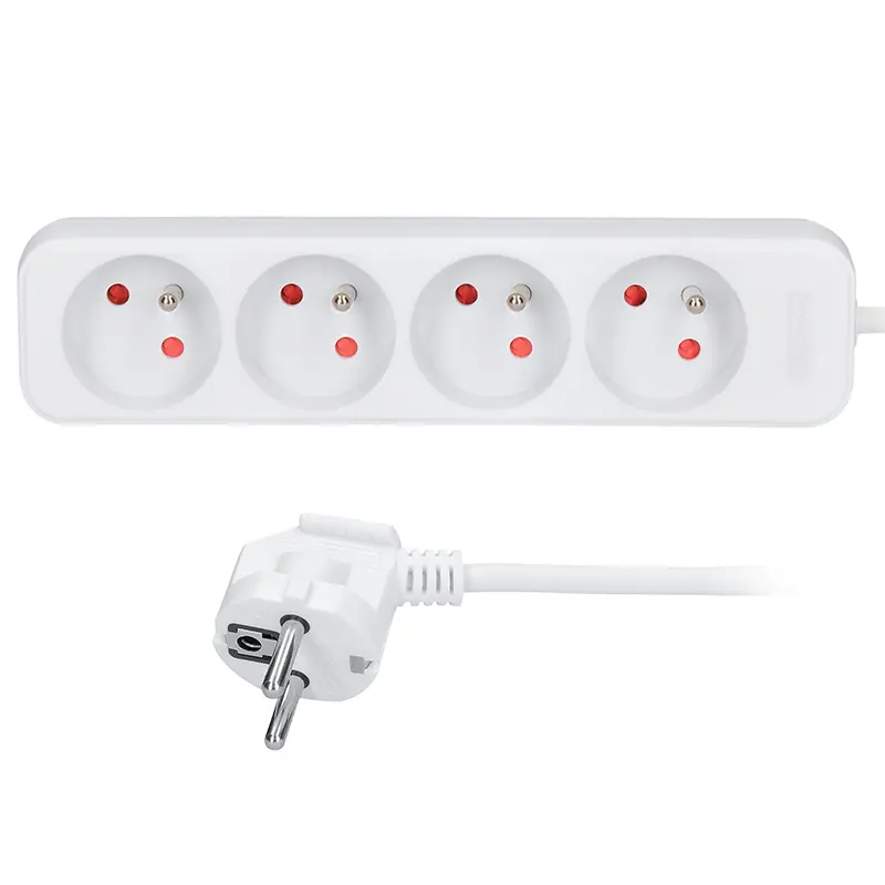 Prodlužovací přívod Solight PP20, 4 zásuvky, bílý, 1,5m (SOLIPP20)