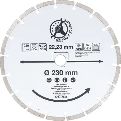 BGS 3934 Diamantový kotúč segmentový, priemer 230 mm (BGS103934)