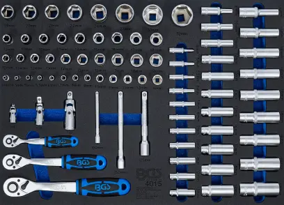 Gola sada BGS-80K 1/4" + 3/8" + 1/2" 4 ÷ 32 mm Pro Torque. (80 dílů). BGS 4015 (BGS104015)