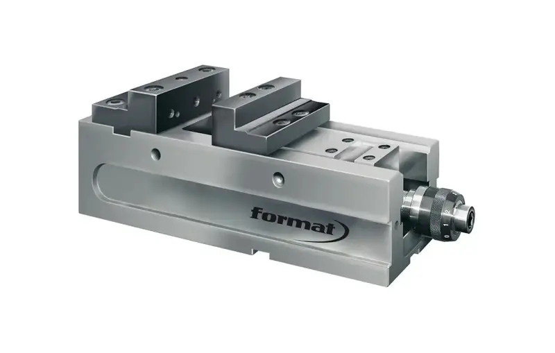 Kompaktný presný NC zverák Format FKG-L so stupňovitými čeľusťami 125 mm (EDE38391125)
