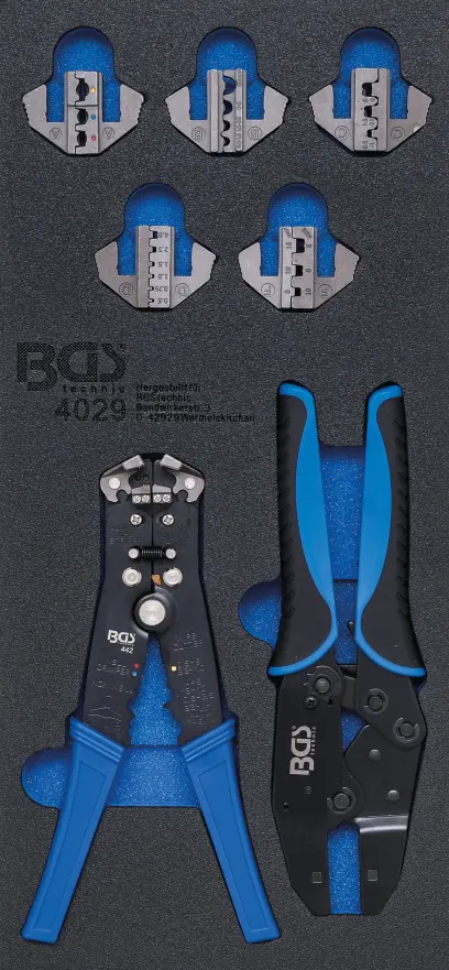 BGS 4029 Krimpovacie a odizolačné kliešte. Súprava 12 dielov (BGS104029)