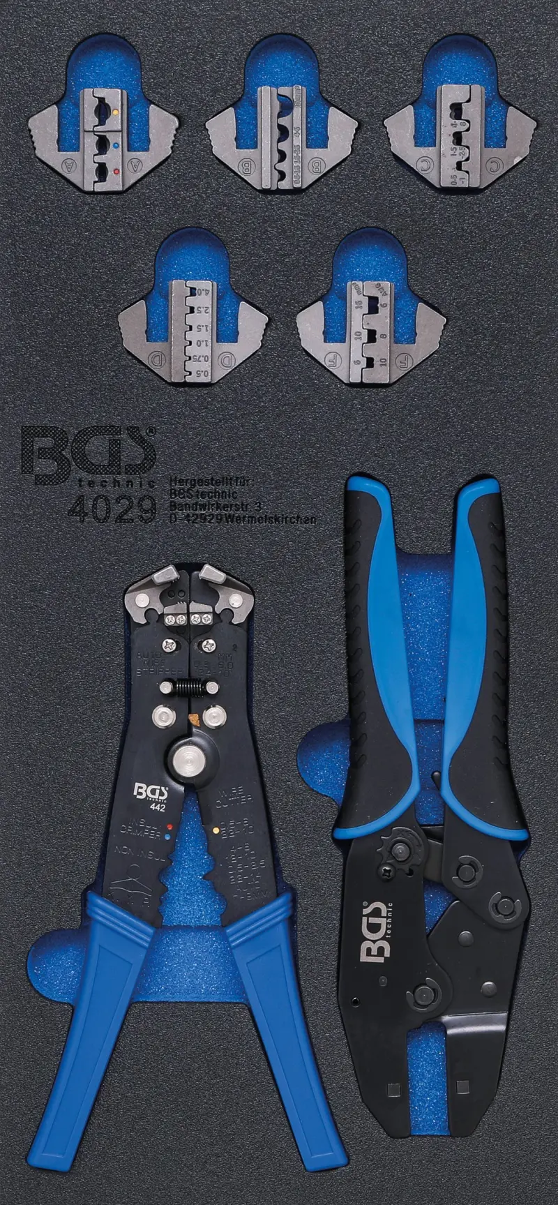 BGS 4029 Krimpovacie a odizolačné kliešte. Súprava 12 dielov (BGS104029)