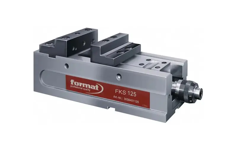 Kompaktný presný NC zverák Format FKS so stupňovitými čeľusťami 125 mm (EDE38451125)