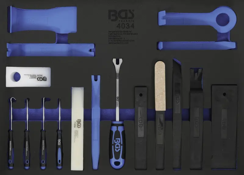 BGS 4034 Náradie na uvoľnenie líšt, čalúnenie Sada 17 dielov (BGS104034)
