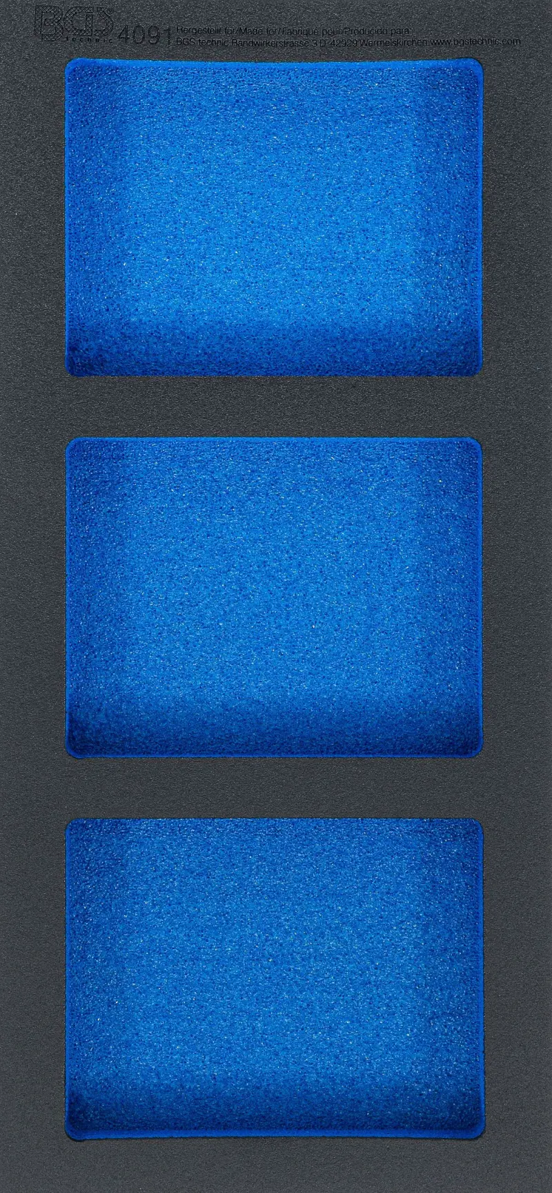 BGS 4091 Náraďový modul 1/3 - prázdny. 3 odkladacie plochy 140x110x20 mm (BGS104091)