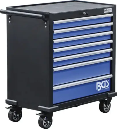 Dielenský vozík XL, pojazdný BGS104205, 7 zásuviek. Prázdny (BGS104205)