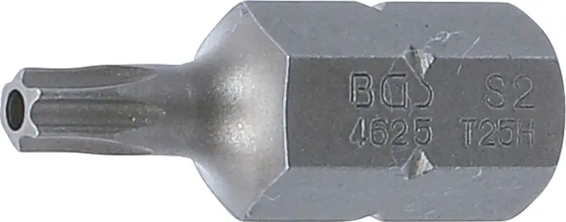 Bit Dĺžka 30 mm pohon vonkajší šesťhran 10 mm (3/8") T-profil (pre Torx) s otvorom T25