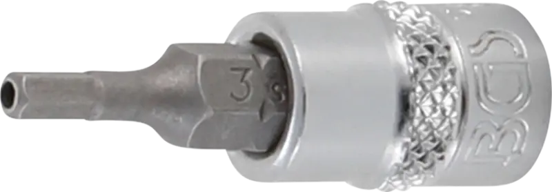 Zástrčná hlavice 1/4" inbus 3 mm BGS105156-3 s vrtáním (BGS105156-3)