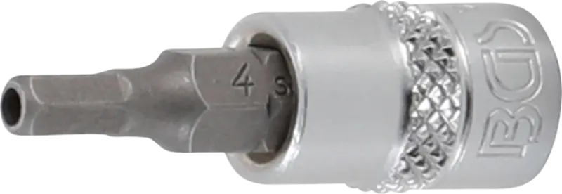 Zástrčná hlavice 1/4" inbus 4 mm BGS105156-4 s vrtáním (BGS105156-4)