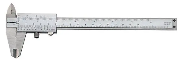 Posuvné měřítko odečítání bez paralaxy + momentová aretace 150mm 1/50 1/100 0 FORTIS