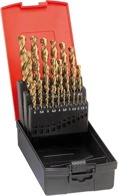 Sada špirálových vrtákov DIN338 HSS-Co5 vybrúsený typ FU TiN 1-10mm FORMAT (EDE10240005)