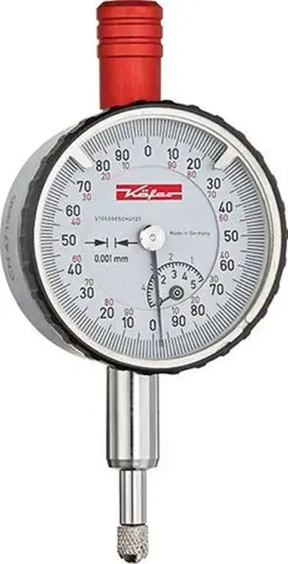 Presný úchylkomer pr. 58 mm Käfer KM 1000/5 S, jemné rozlíšenie, s ochranou proti nárazu (EDE42254005)