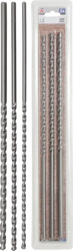 Vrtáky do zdiva BGS 50811 pr. 8 ÷ 12 mm 3 dílů (BGS1050811)