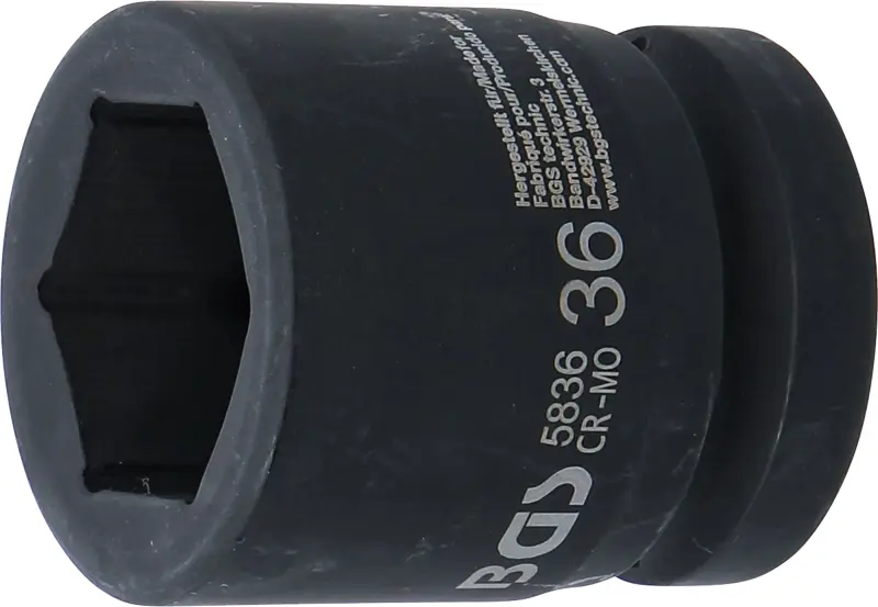 Nástrčná hlavice 1" 36 mm BGS105836 tvrzená, Pro Torque (BGS105836)