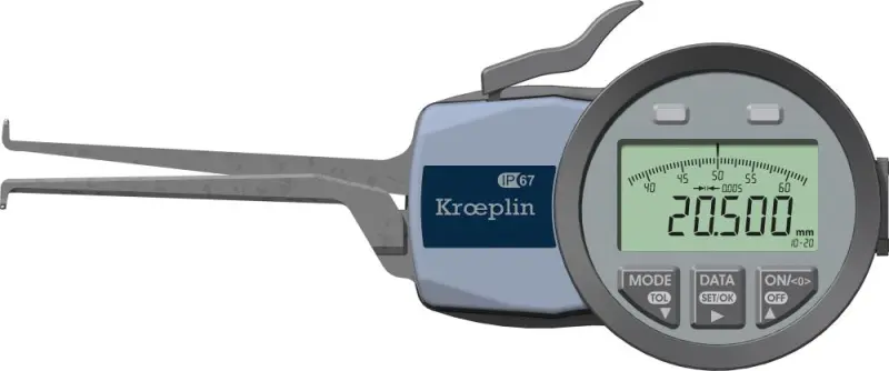 Vnitřní rychlosnímač IP67 3-bodové měření 15-30mm KRÖPLIN