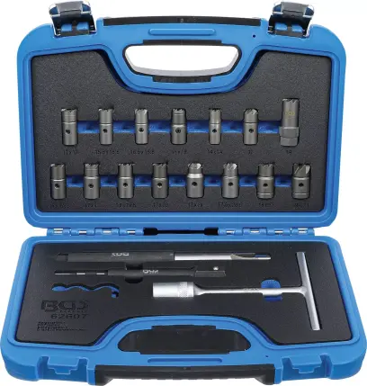 Frézy na sedla vstřikovačů BGS1062607 (Sada 19 dílů) (BGS1062607)