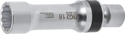 BGS 6849 Kĺbová nástrčná hlavica 3/8" 12hranná 18 mm na zapaľovacie sviečky, s prídržnou pružinou (BGS106849)