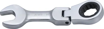 BGS 6918 Krátky očkoplochý kľúč 18 mm s račňou, kĺbový (BGS106918)