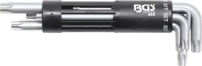 Sada zahnutých kľúčov veľmi dlhé T-profil (pre Torx) s otvorom T10 - T50 8dielna
